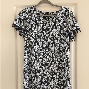 Black and white floral dress